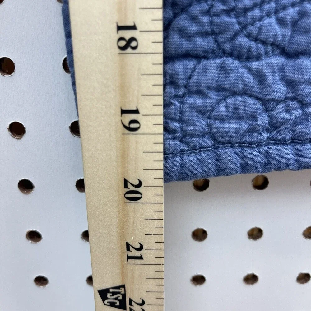 Martha Stewart 2 PC Pillow Sham + 1 Euro Hello Sunshine Blue Yarn-Dye, Standard